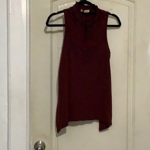 Wine color tank top